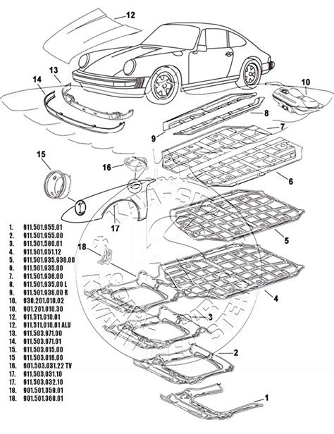 porsche 911 parts diagram